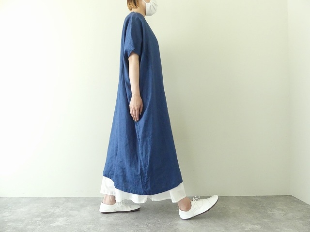 40/1フレンチリネンキャンバススリーブレスビッグシャツワンピースの商品画像8