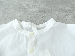 80/1ローン7分フレアスリーブスタンドカラーギャザーブラウスの商品画像21