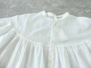 80/1ローン7分フレアスリーブスタンドカラーギャザーブラウスの商品画像22