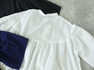 80/1ローン7分フレアスリーブスタンドカラーギャザーブラウスの商品画像30