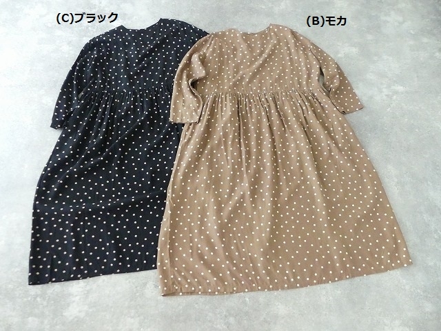 ドットウエスト切替ギャザーワンピースの商品画像10