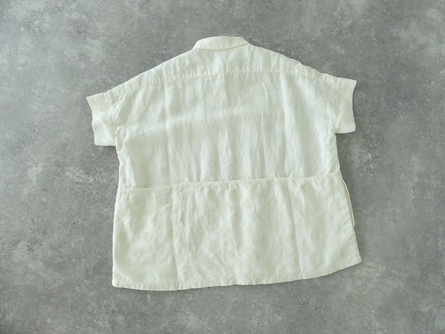 快晴堂(かいせいどう) パネルプリントの大きな水玉　wideフレンチ半袖シャツの商品画像10