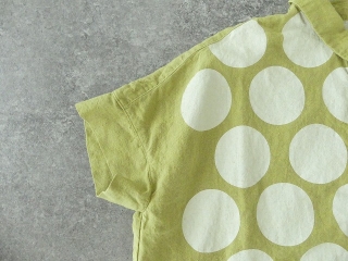 快晴堂(かいせいどう) パネルプリントの大きな水玉　wideフレンチ半袖シャツの商品画像31