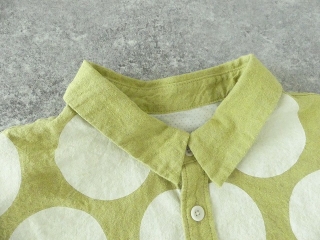 快晴堂(かいせいどう) パネルプリントの大きな水玉　wideフレンチ半袖シャツの商品画像32