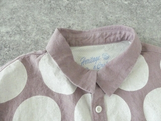 快晴堂(かいせいどう) パネルプリントの大きな水玉　wideフレンチ半袖シャツの商品画像38