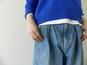 LAITERIE(レイトリー) セルヴィッジデニムワイドタックパンツ(LB17124B