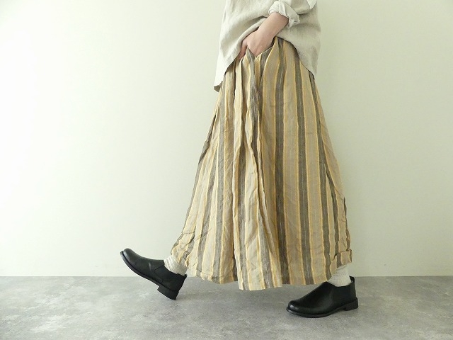 ichiAntiquite's(イチアンティークス) リネンストライプスカートの商品画像4