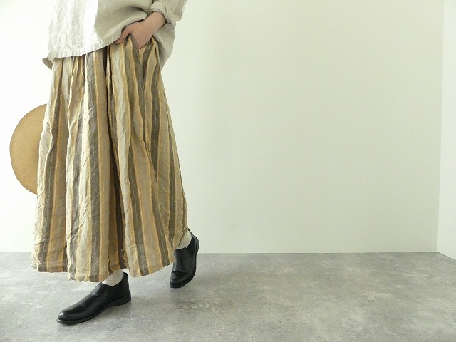 ichiAntiquite's(イチアンティークス) リネンストライプスカートの商品画像5