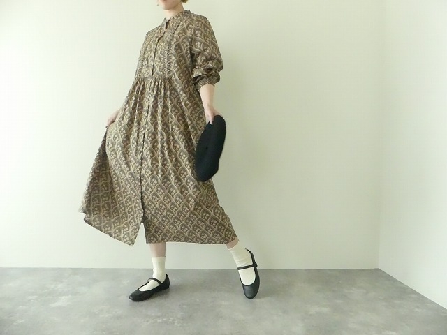 sosotto(ソソット) 花柄プリントウエーブピンタックウエストドロストワンピースの商品画像11