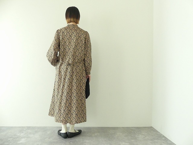 sosotto(ソソット) 花柄プリントウエーブピンタックウエストドロストワンピースの商品画像14