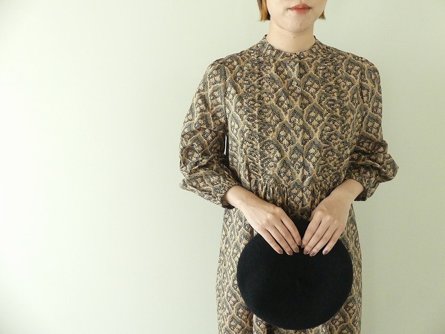 sosotto(ソソット) 花柄プリントウエーブピンタックウエストドロストワンピースの商品画像5