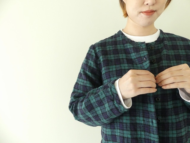 SARAHWEAR(サラウェア) SPACE MOO Brushed Linen Tartan　C/D ブラッシュドリネンタータンカーディガンの商品画像8