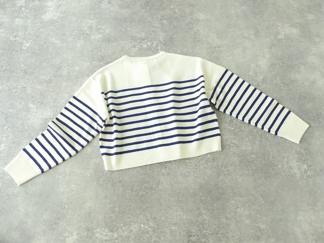 MidiUmi(ミディウミ) ボーダークルーネックカーディガンの商品画像13