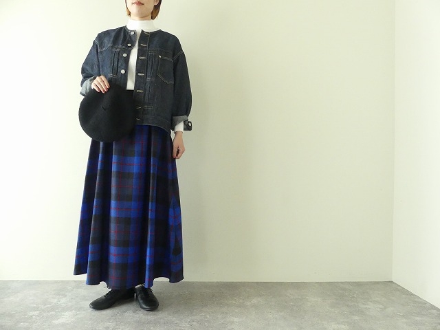 O’NEIL OF DUBLIN(オニールオブダブリン) WORSTED WOOL GATHER FLARED SKIRTの商品画像3