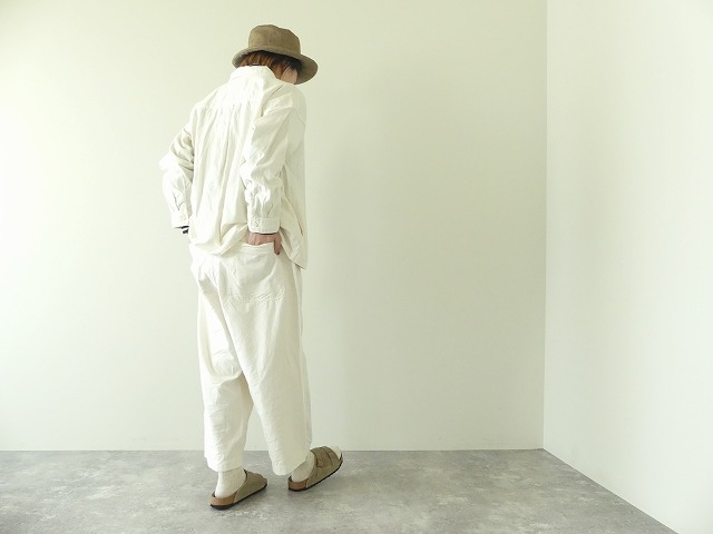 prit(プリット) オックスピーチ起毛近江晒タックバギーパンツの商品画像1