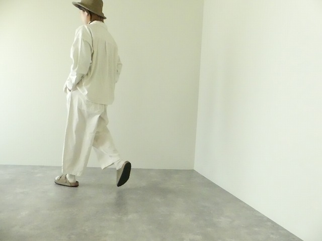 prit(プリット) オックスピーチ起毛近江晒タックバギーパンツの商品画像8