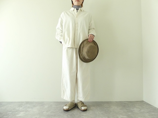 prit(プリット) オックスピーチ起毛近江晒レギュラーカラービッグシャツの商品画像2