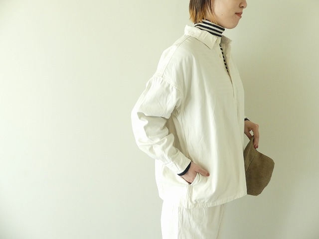 prit(プリット) オックスピーチ起毛近江晒レギュラーカラービッグシャツの商品画像4