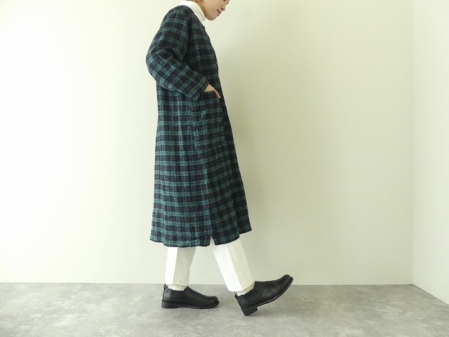 SARAHWEAR(サラウェア) Brushed Linen タータンヘンリーネックドレスの商品画像11