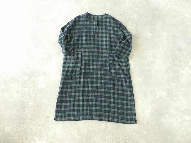 SARAHWEAR(サラウェア) Brushed Linen タータンヘンリーネックドレスの商品画像13