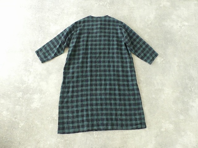 SARAHWEAR(サラウェア) Brushed Linen タータンヘンリーネックドレスの商品画像15