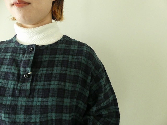 SARAHWEAR(サラウェア) Brushed Linen タータンヘンリーネックドレスの商品画像6