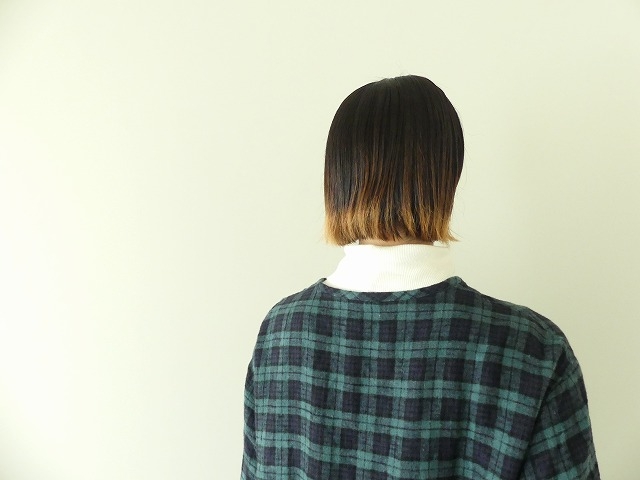 SARAHWEAR(サラウェア) Brushed Linen タータンヘンリーネックドレスの商品画像9