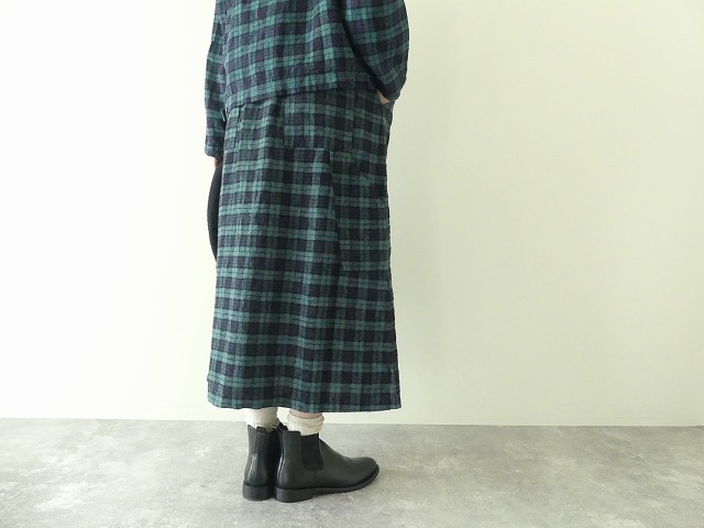 SARAHWEAR(サラウェア) Brushed Linen タータンペインタースカートの商品画像10