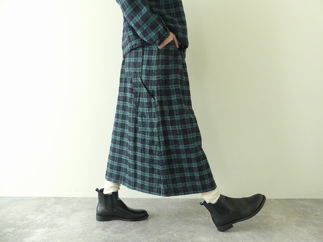 SARAHWEAR(サラウェア) Brushed Linen タータンペインタースカートの商品画像9