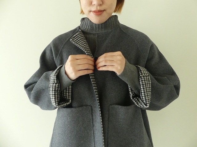 utilite BONDING WOOL リバーシブルAラインコートの商品画像7