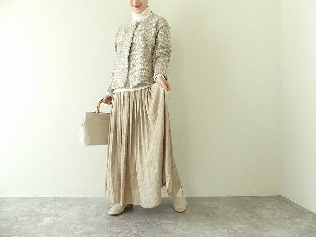 NOMBRE IMPAIR(ノンブルアンペール) スラブヘリンボーンノーカラーカーデの商品画像1
