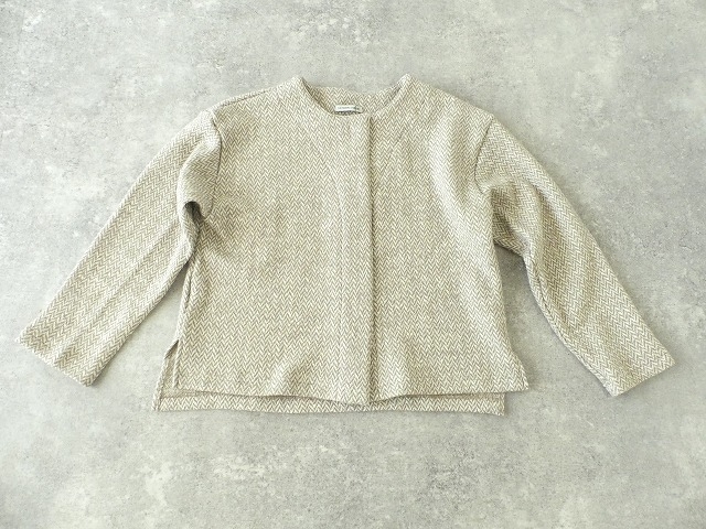 NOMBRE IMPAIR(ノンブルアンペール) スラブヘリンボーンノーカラーカーデの商品画像11