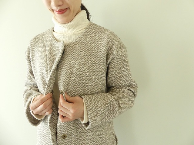NOMBRE IMPAIR(ノンブルアンペール) スラブヘリンボーンノーカラーカーデの商品画像4