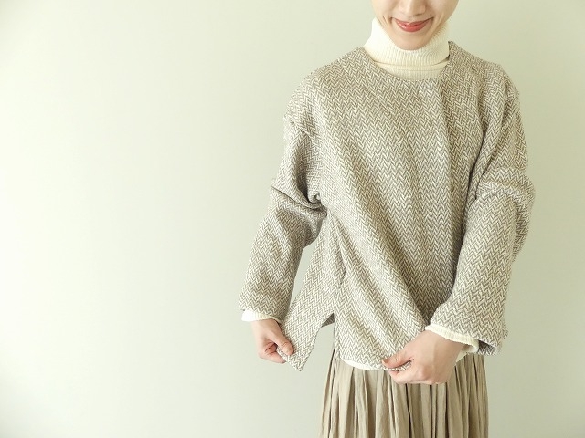 NOMBRE IMPAIR(ノンブルアンペール) スラブヘリンボーンノーカラーカーデの商品画像8