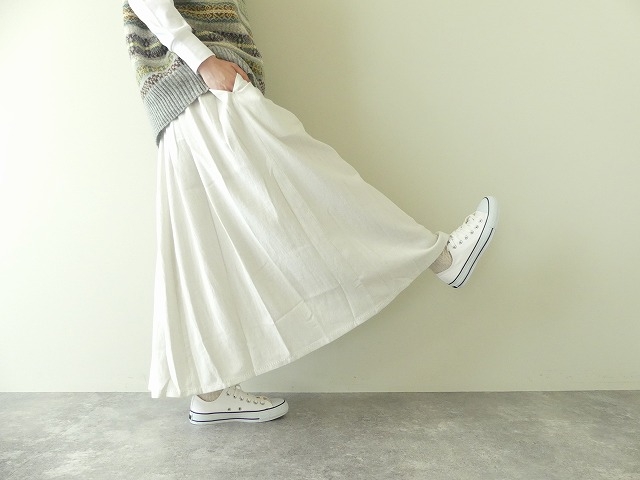 homspun(ホームスパン) コットンウールバルキーツイルギャザースカートの商品画像8