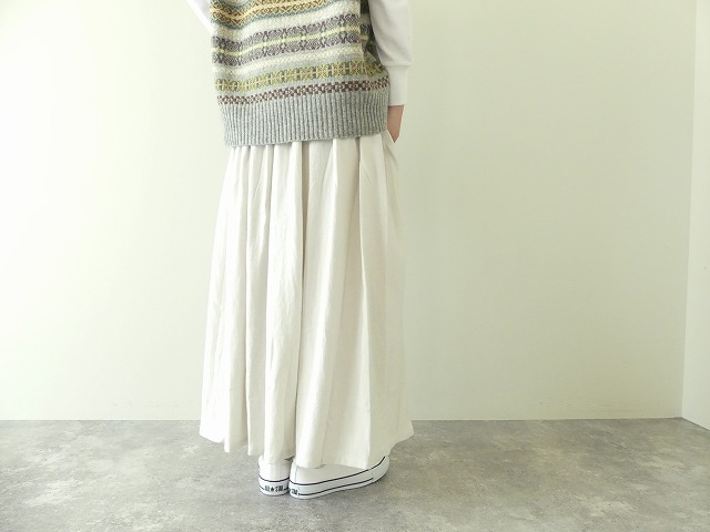 homspun(ホームスパン) コットンウールバルキーツイルギャザースカートの商品画像9