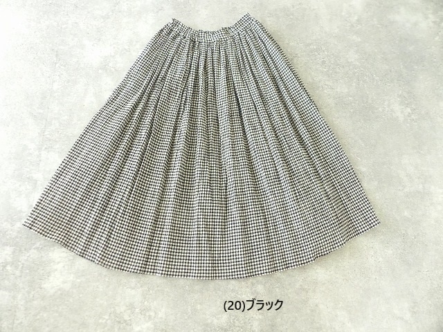 bulle de savon(ビュルデサボン) ちぢみginghamスカートの商品画像10