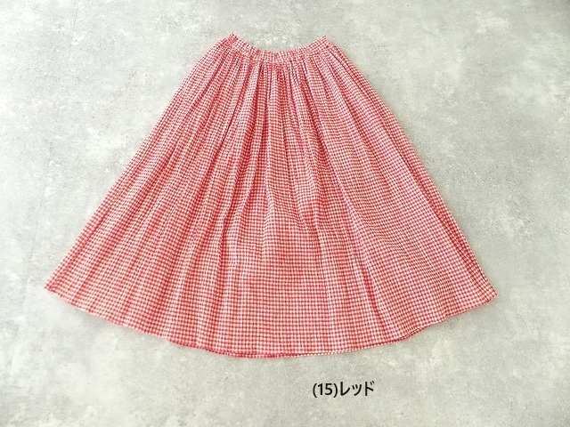 bulle de savon(ビュルデサボン) ちぢみginghamスカートの商品画像11