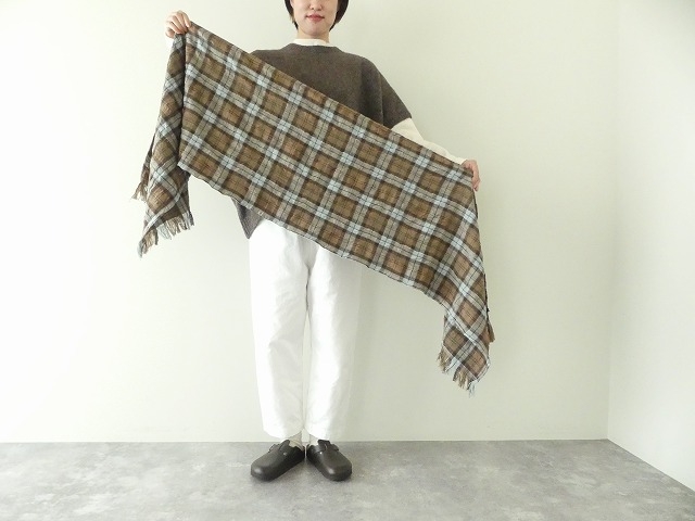 NATURAL LAUNDRY(ナチュラルランドリー) コットンウールチェックフリンジストールの商品画像2