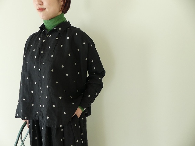 ichiAntiquite's(イチアンティークス) リネンドットシャツの商品画像2