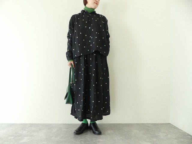 ichiAntiquite's(イチアンティークス) リネンドットスカートの商品画像2