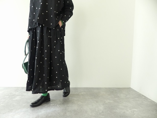 ichiAntiquite's(イチアンティークス) リネンドットスカートの商品画像5