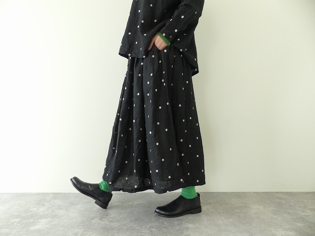 ichiAntiquite's(イチアンティークス) リネンドットスカートの商品画像6