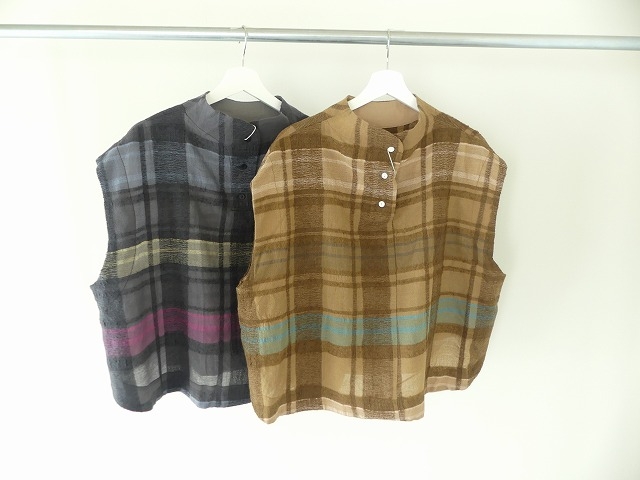 tumugu(ツムグ) コットンウールチェックベストの商品画像10