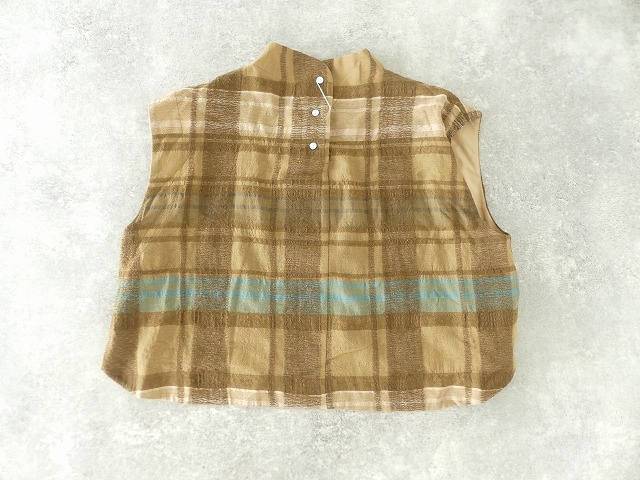 tumugu(ツムグ) コットンウールチェックベストの商品画像12