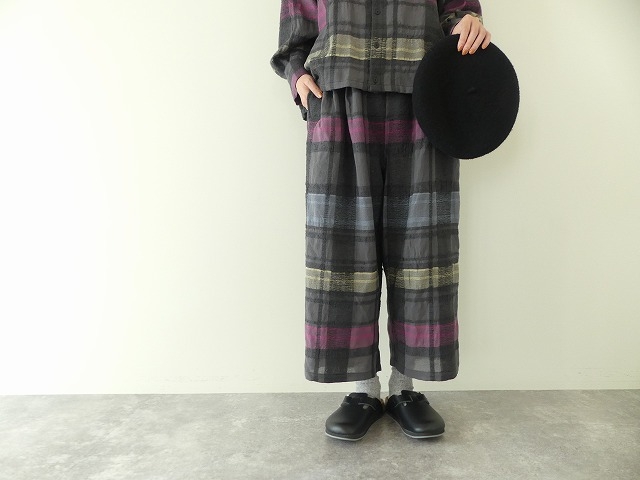 tumugu(ツムグ) コットンウールチェックパンツの商品画像4