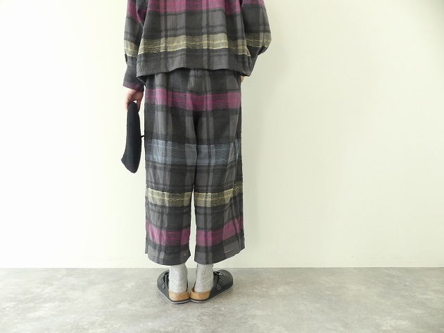 tumugu(ツムグ) コットンウールチェックパンツの商品画像6