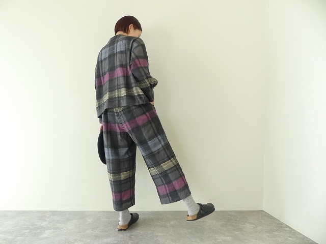 tumugu(ツムグ) コットンウールチェックパンツの商品画像7