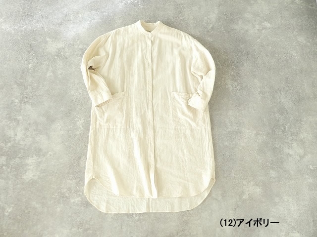 MidiUmi(ミディウミ) コットンリネンバンドカラーワークシャツワンピースの商品画像11