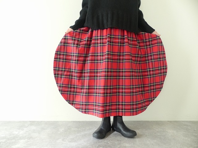 I am I in fact(アイアムアイ インファクト) CHECK full moon skirt チェックフルムーンスカートの商品画像1